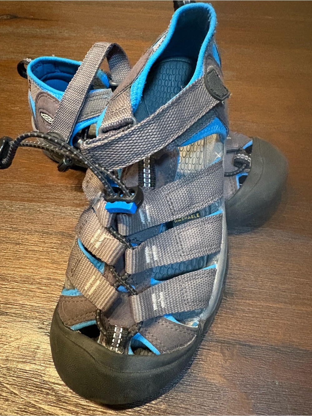 KEEN Boys Gray & Blue Outdoor Sandals Size 3